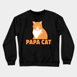 Papa Cat Lovers Crewneck Sweatshirt